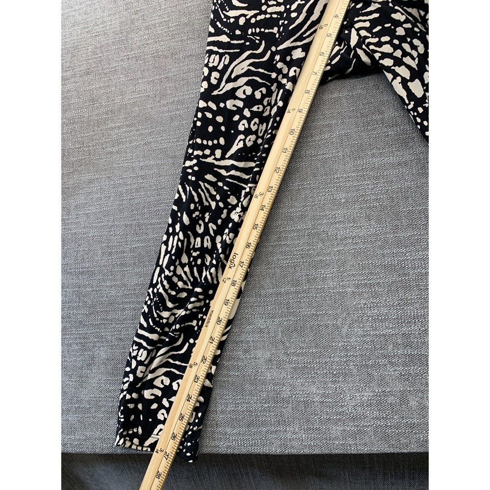 Peyton Jensen Jumpsuit Womens Medium Black Beige Animal Print Spaghetti Straps - Picture 13 of 14